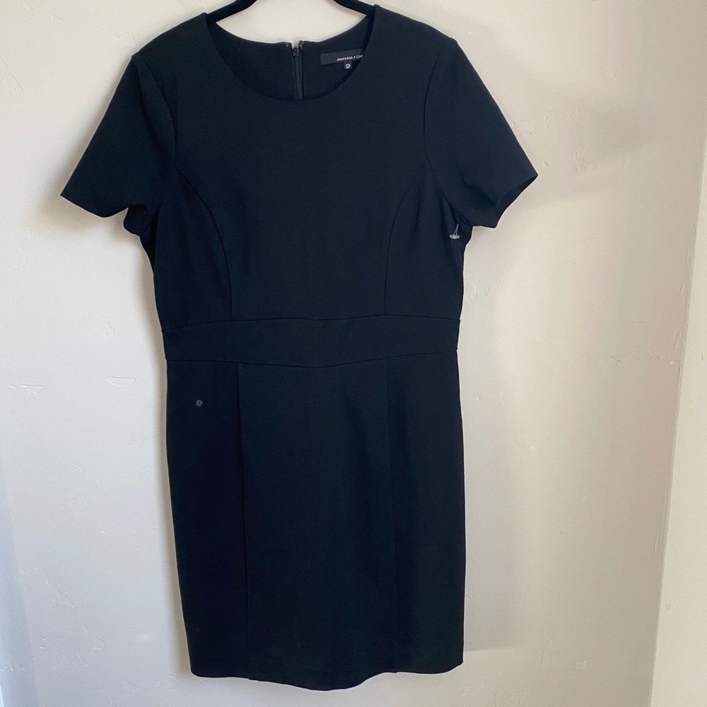 Amanda + Chelsea Black Dress Sheath Size 10P